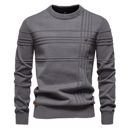 Men's Knitted Sweater Modern Textured Design Comfortable Fit