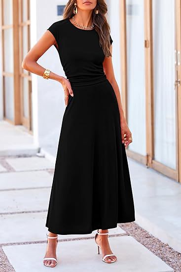 Women's Midi Dress High-Waisted Elegant Women's Shoes