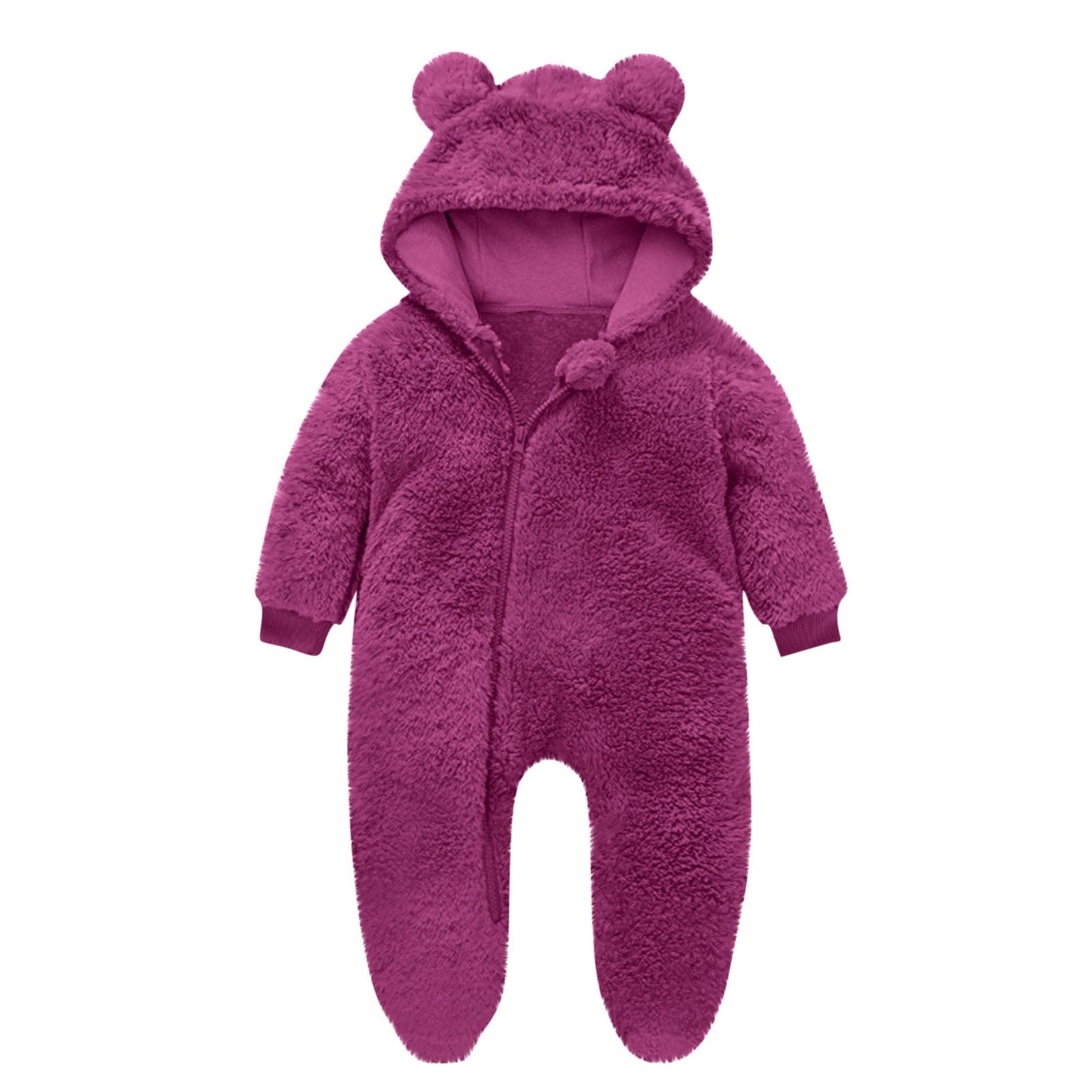 Children's Fleece All-in-One with Bear Ears, Cuddly Warm