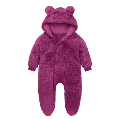 Children's Fleece All-in-One with Bear Ears, Cuddly Warm
