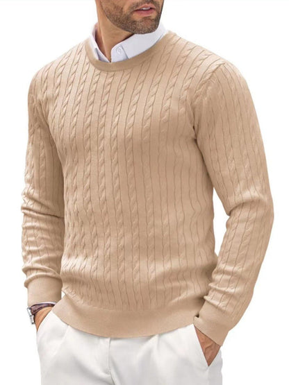 Herren Strickpullover Zopfmuster Elegant Modern