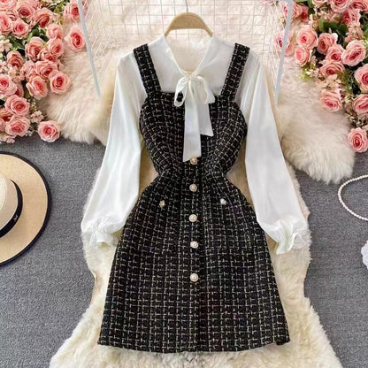 Elegant Women's A-Line Dress with Bow