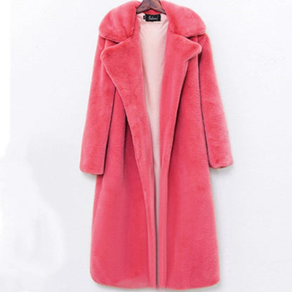 Luxury Women's Coat Teddy Style Long-Hair Winter Season
