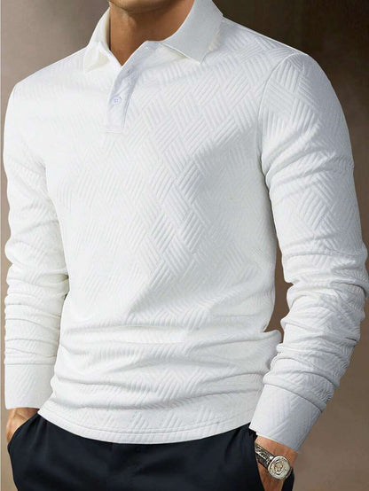 Men's Long-Sleeve Polo Shirt Elegance