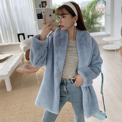 Women's Fleece Fur Jacket Warm Winter Fashion