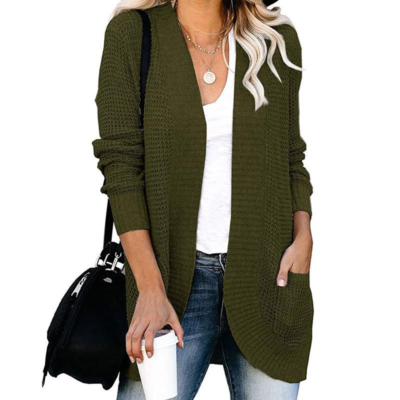 Women's Cardigan Casual Open Front with Pockets