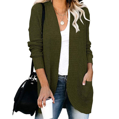 Women's Cardigan Casual Open Front with Pockets