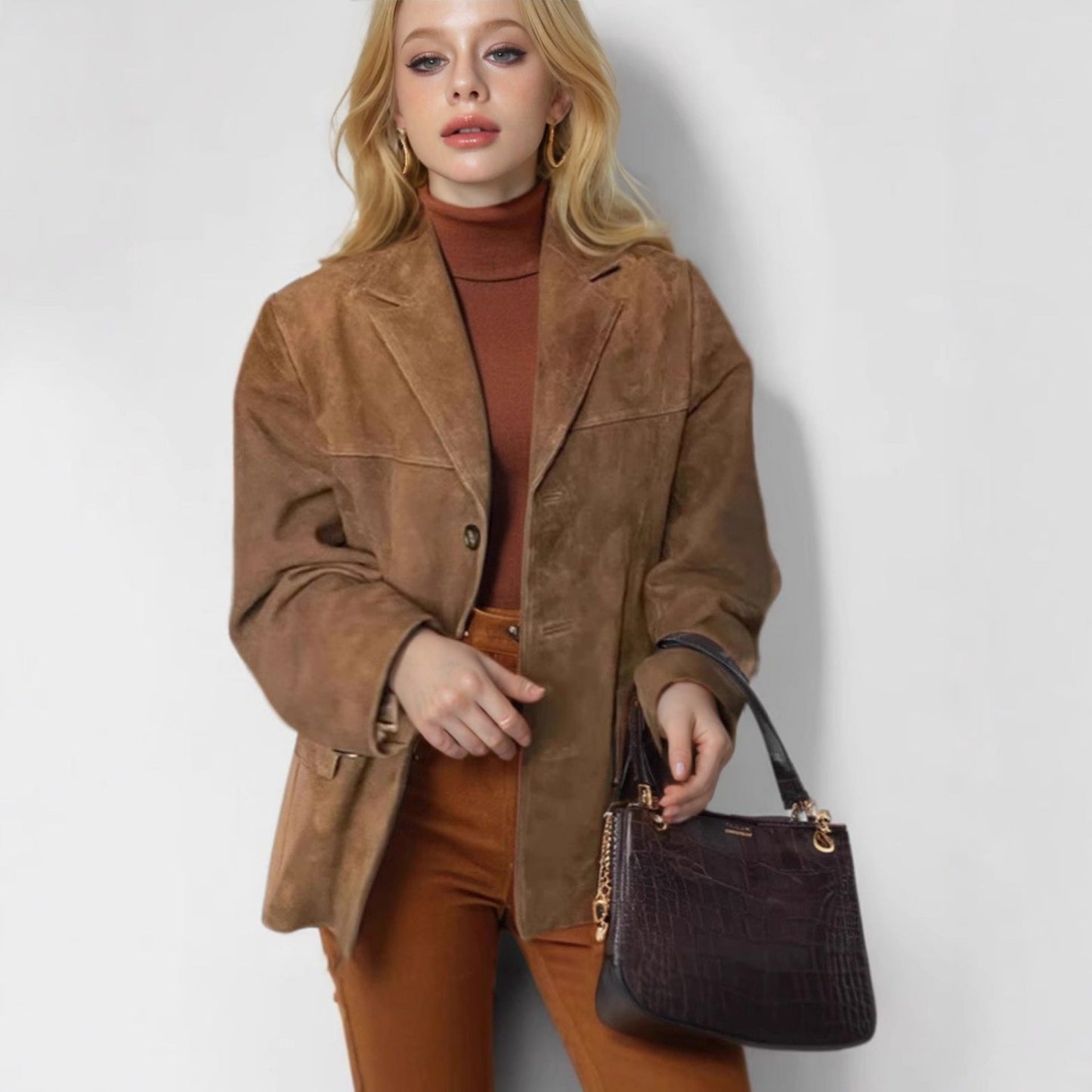 Damen Wildlederjacke Trendy Style