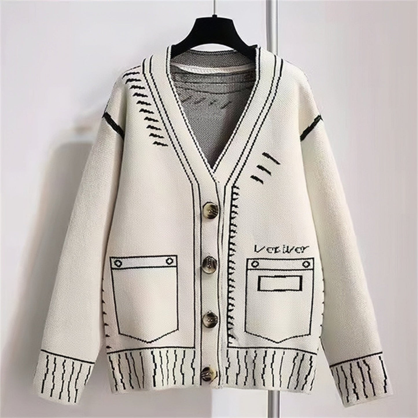 Women's Cardigan Modern Graphic Design
