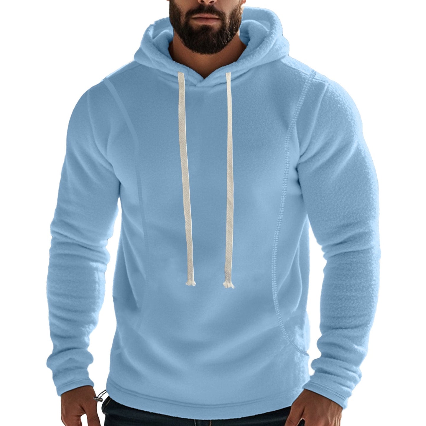 Men's Premium Fleece Hoodie Kangaroo Pocket Modern Design