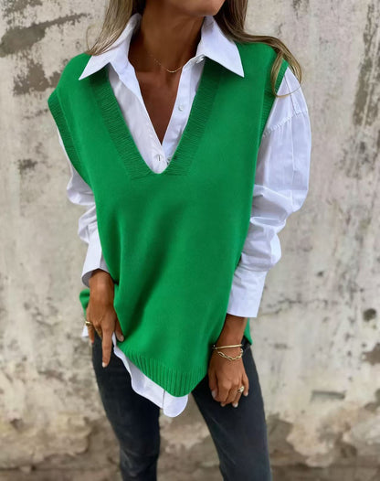 Women's Sweater Casual V-Neck Casual Style