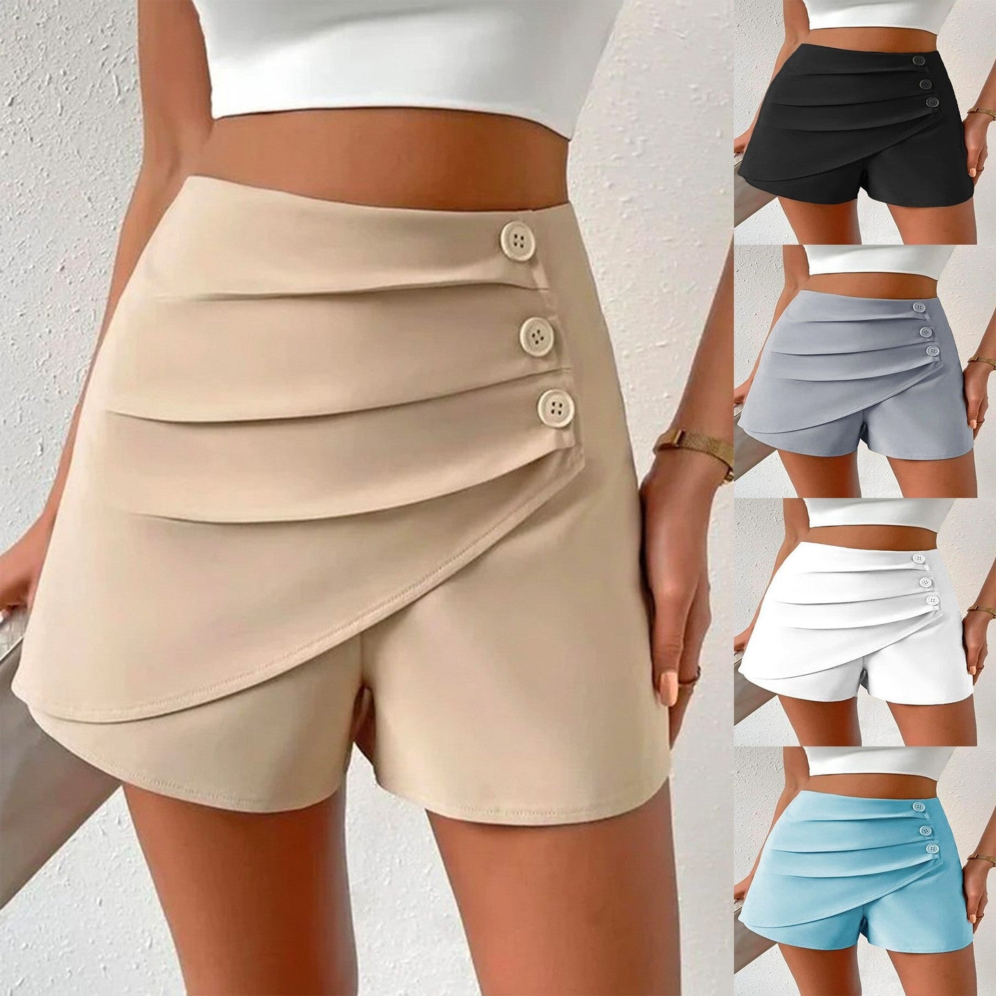 Damen Shorts Elegant Römer Stil Sommer - IdealeKleiden