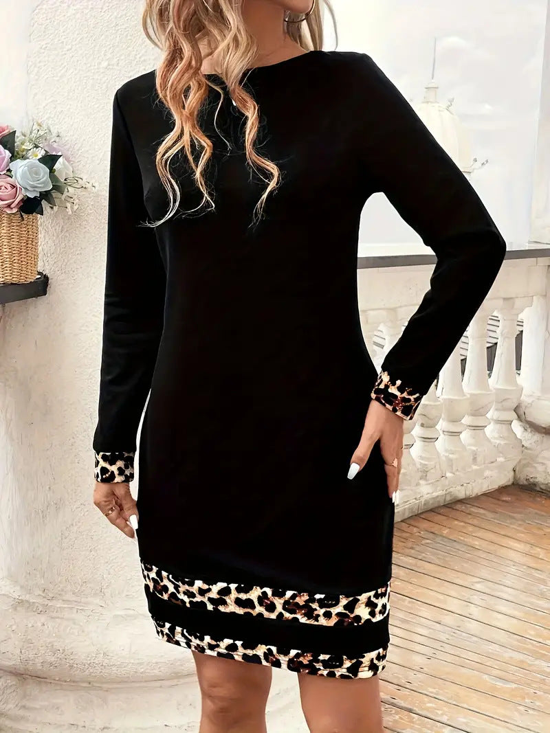 Women's Casual Dress Leopard Print Trendy Summer Dress
