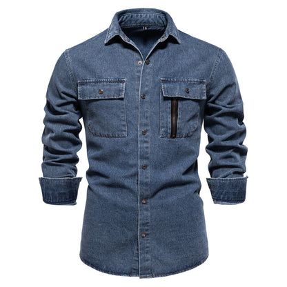 Men's Modern Style Denim Shirt
