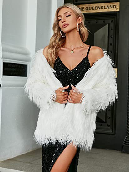 Women's Luxury Faux Fur Jacket Fluffy & Elegant