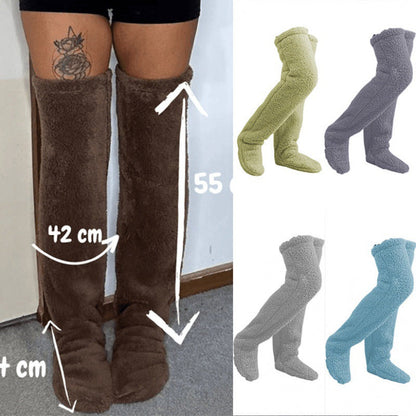 Damen Wärmefusswärmer Weich Plüsch Socken - IdealeKleiden