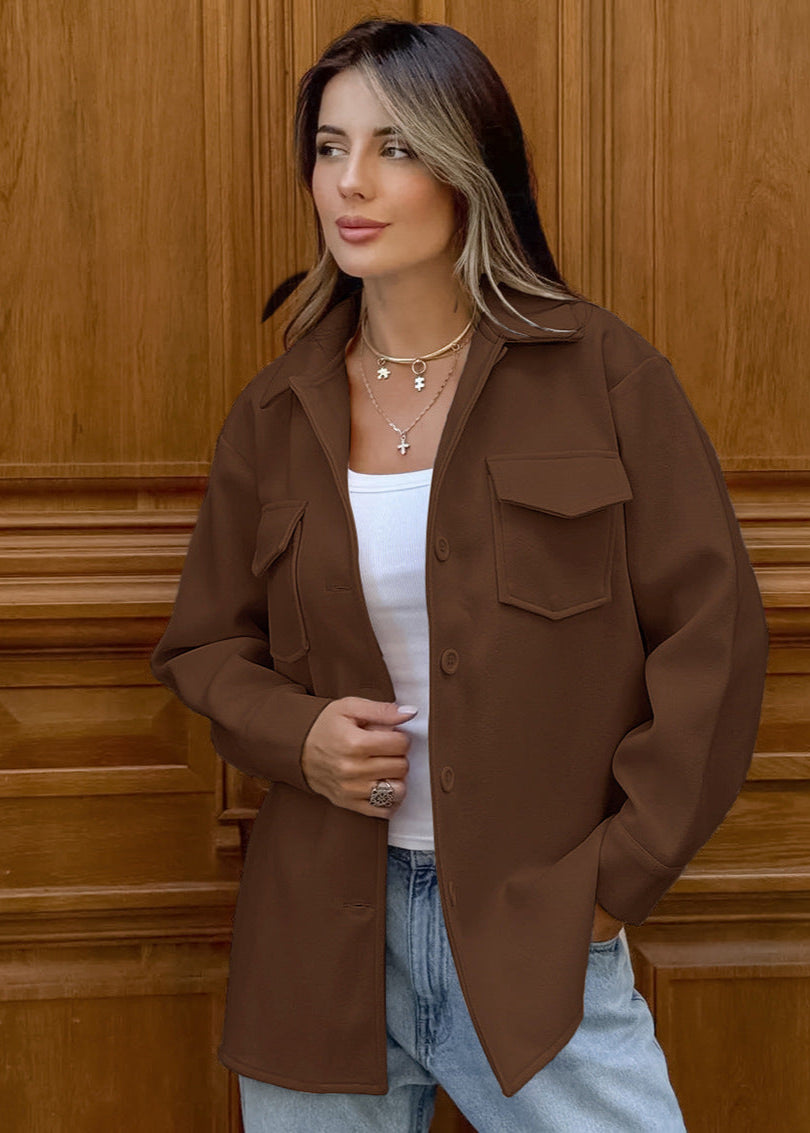 Warm wool blend overshirt