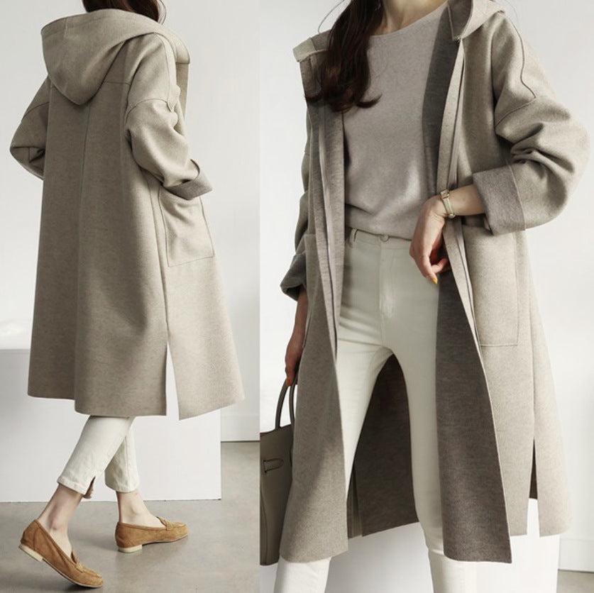 Women's Elegant Long Wool Coat