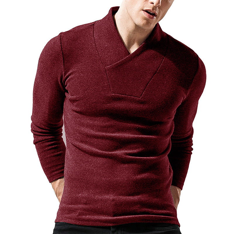 Elegant Dress Slim Fit Wool Asymmetrical Neckline