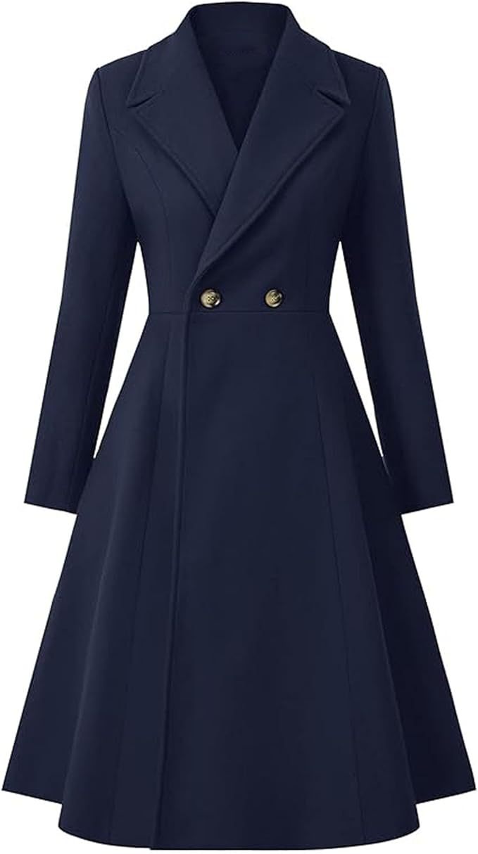 Women's Elegant Double-Breasted Oversized Coat