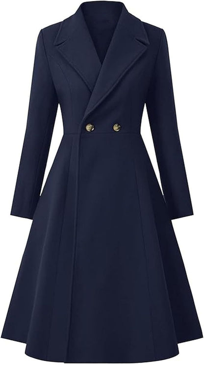 Women's Elegant Double-Breasted Oversized Coat