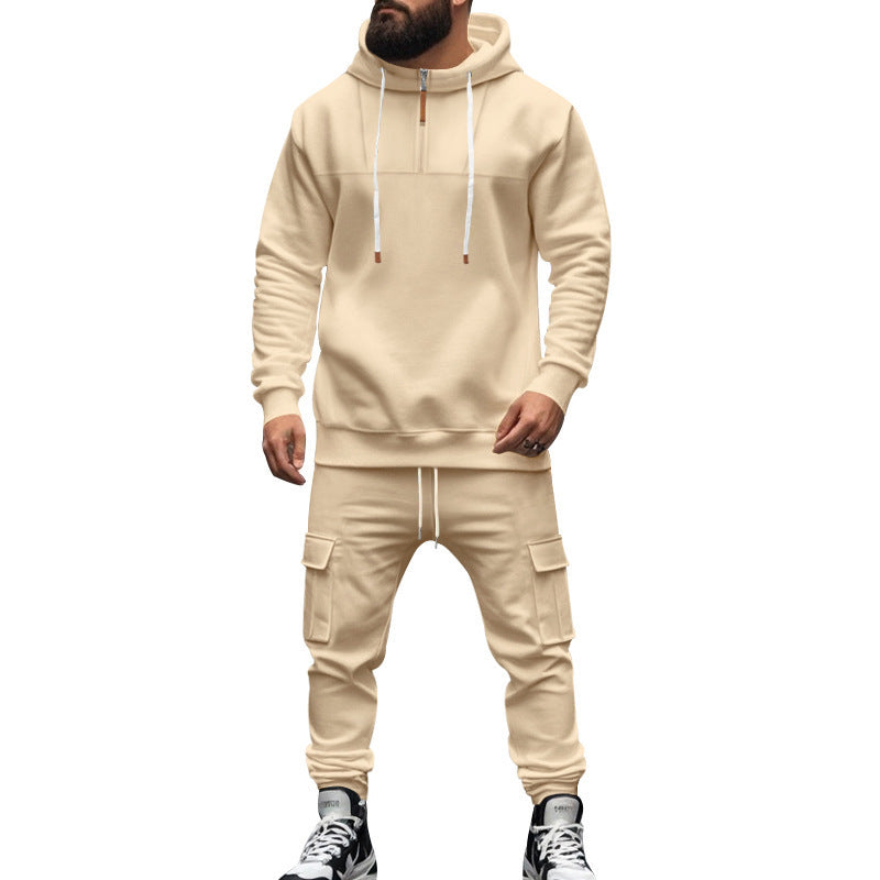 Men's Modern Sports Tracksuit with Zipper Pockets