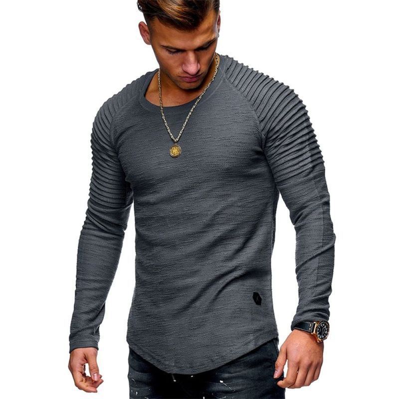 Men's Long-Sleeve Shirt Textured Design Elegant