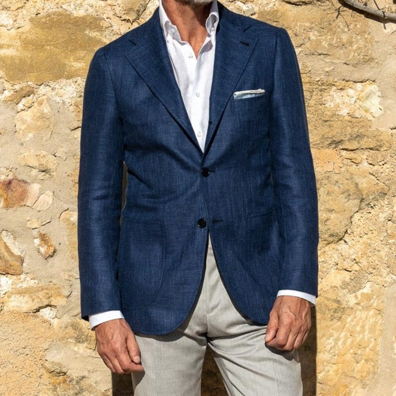 Herren Leinenjacke Sommer Leicht Modern