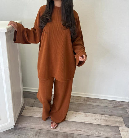 Women's Lounge Set Soft Rib Knit Comfort