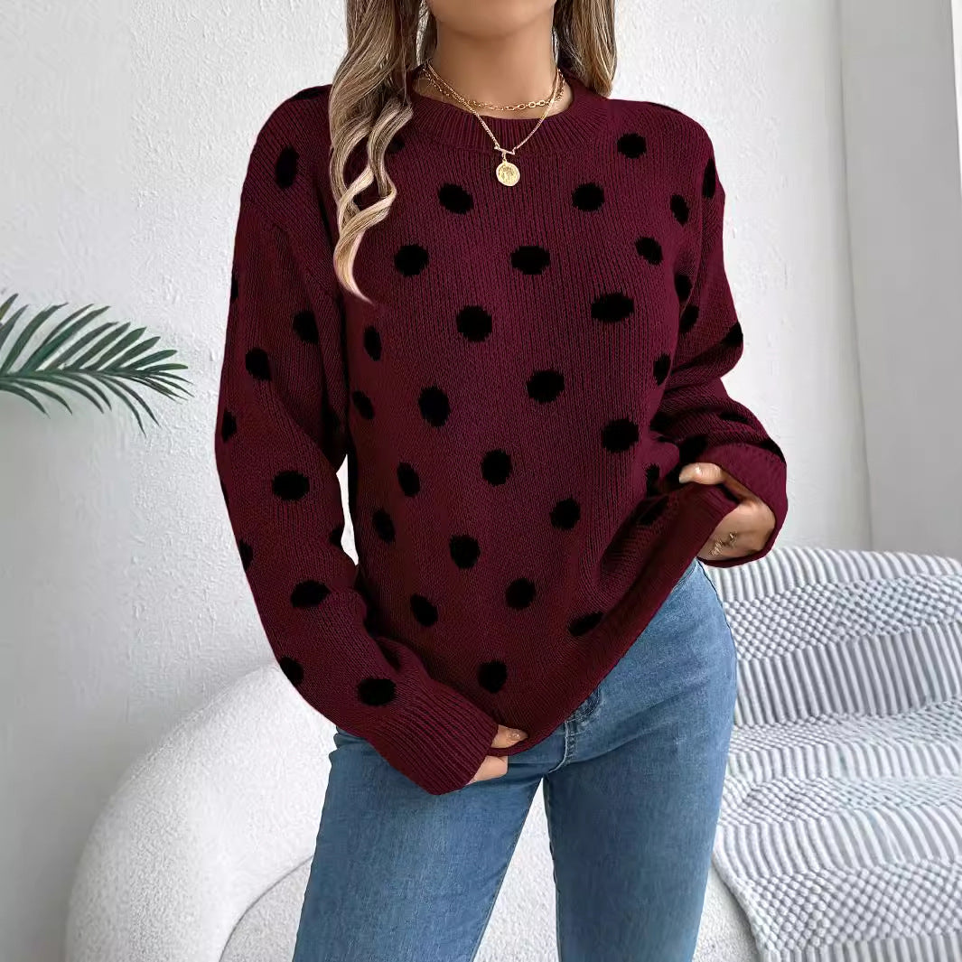 Classic Women's Polka Dot Sweater