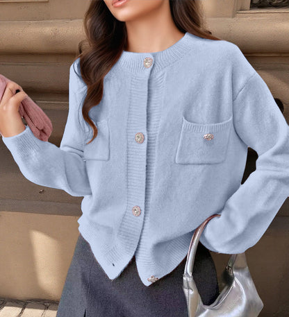 Women's Cardigan Wool Blend Generous Cut