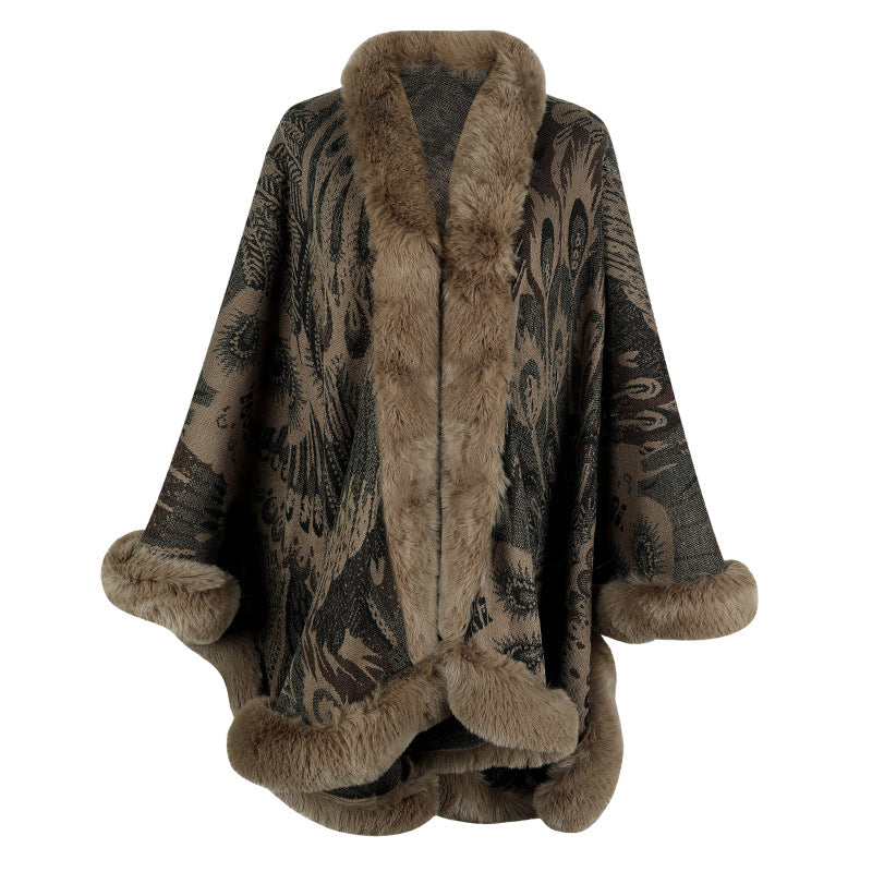 Women's Poncho Soft Fleece Warm Shawl