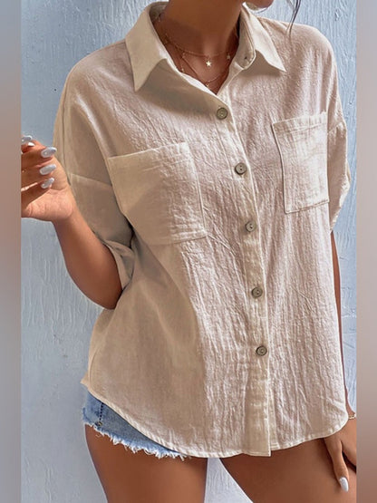 Women's Linen Blouse Summer-Light Elegant Design
