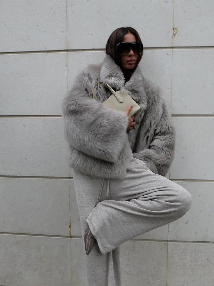 Women's Premium Faux Fur Jacket Elegant Design