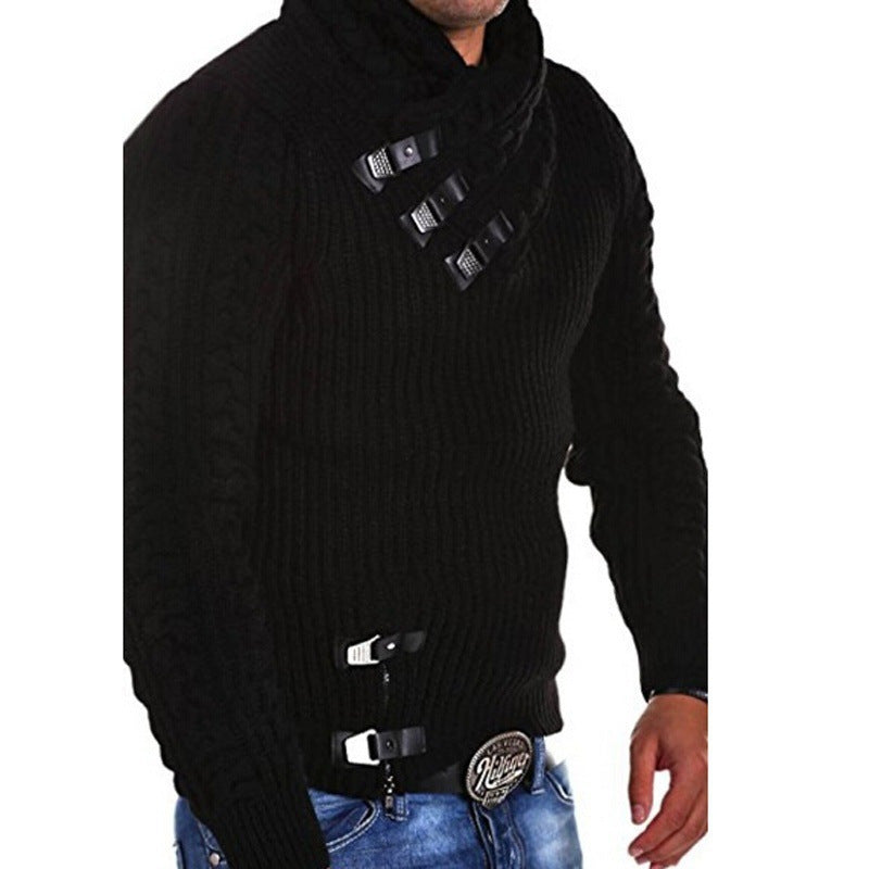 Men's Modern Asymmetrical Knit Sweater