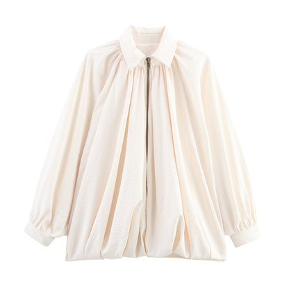 Women's Blouse Oversized Lightweight Ruffle Design