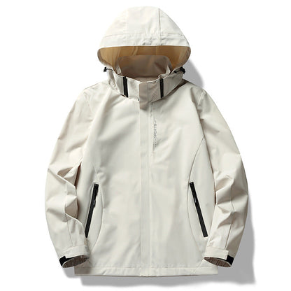 Waterproof Women's Jacket with Hood and Breathable Material