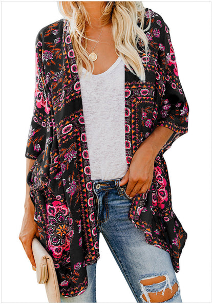 Women's Kimono Summer Lightweight Floral Print
