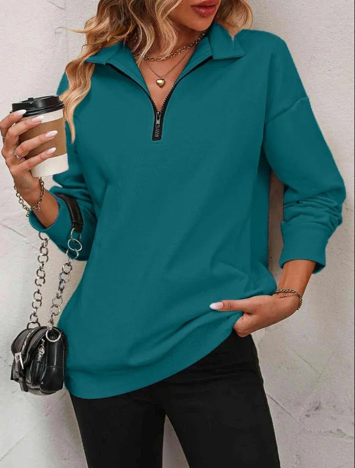 Women's Sweatshirt Casual Zipper Sporty