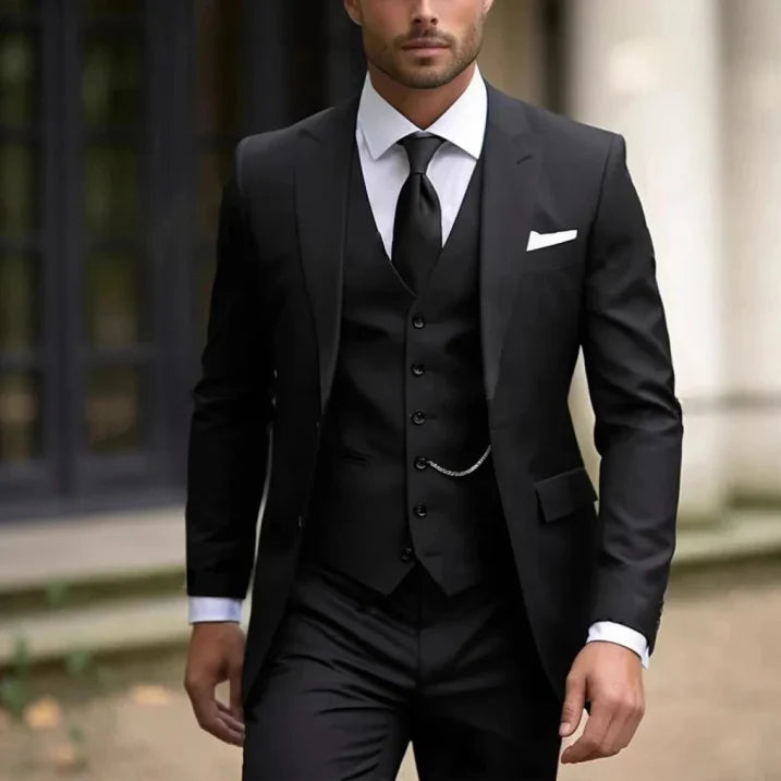 Men's 3-Piece Suit Elegant Slim-Fit