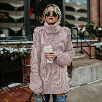 Soft Women's High-Neck Knit Sweater