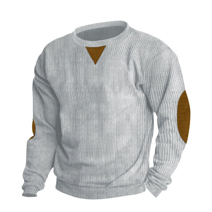 Men's Modern Knit Sweater Elbow Patches