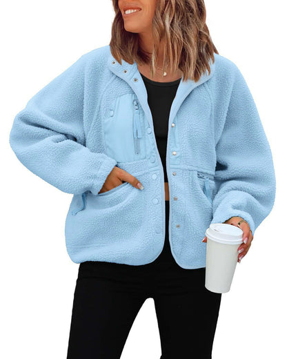 Women's Fleece Jacket Soft and Warm with Pockets