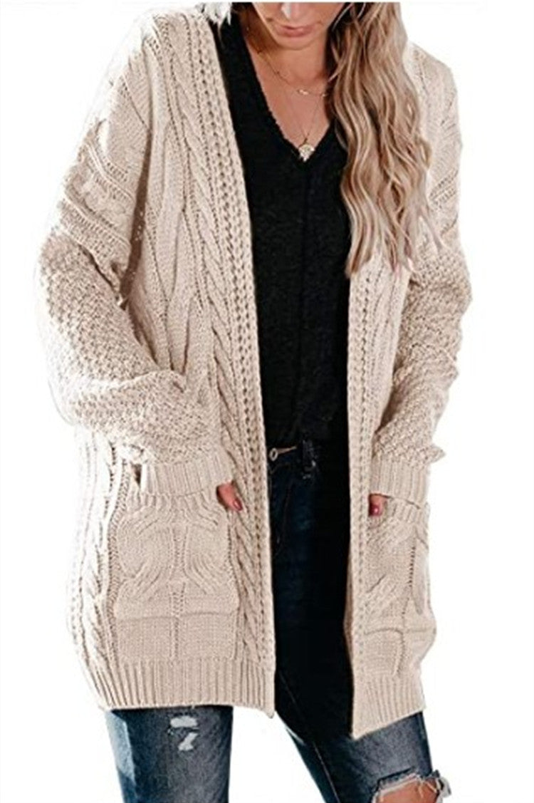 Women's Cardigan Chunky Knit Feminine Practical