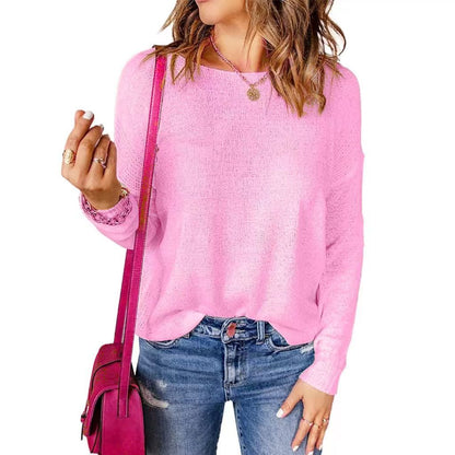 Women's Chunky Knit Oversized V-Neck Sweater