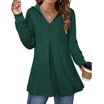 Women's Tunic Asymmetrical Button Detail Elegance