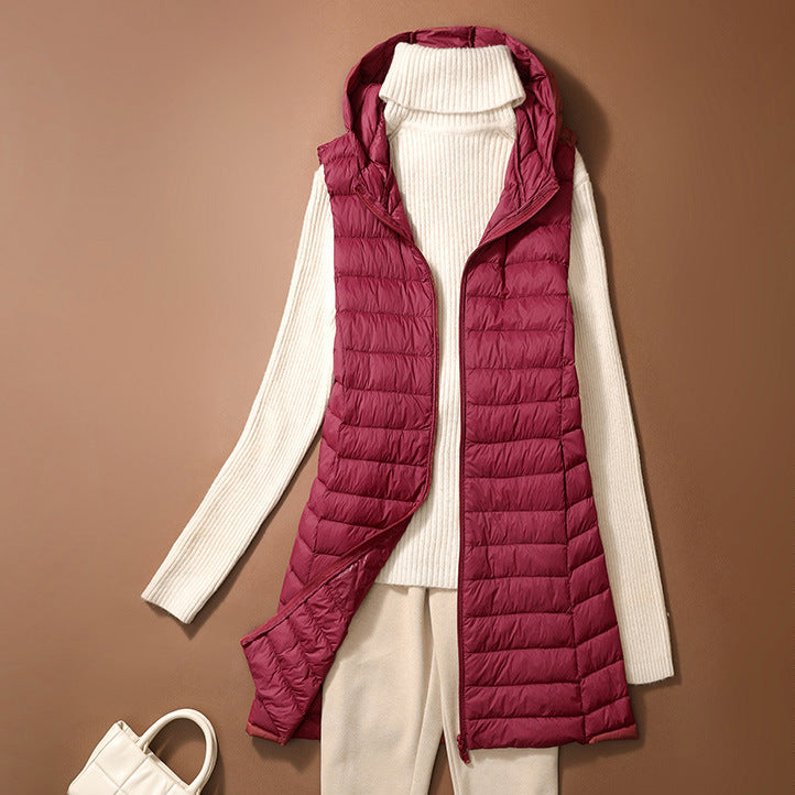 Stylish Quilted Vest with Hood and Comfort Fit