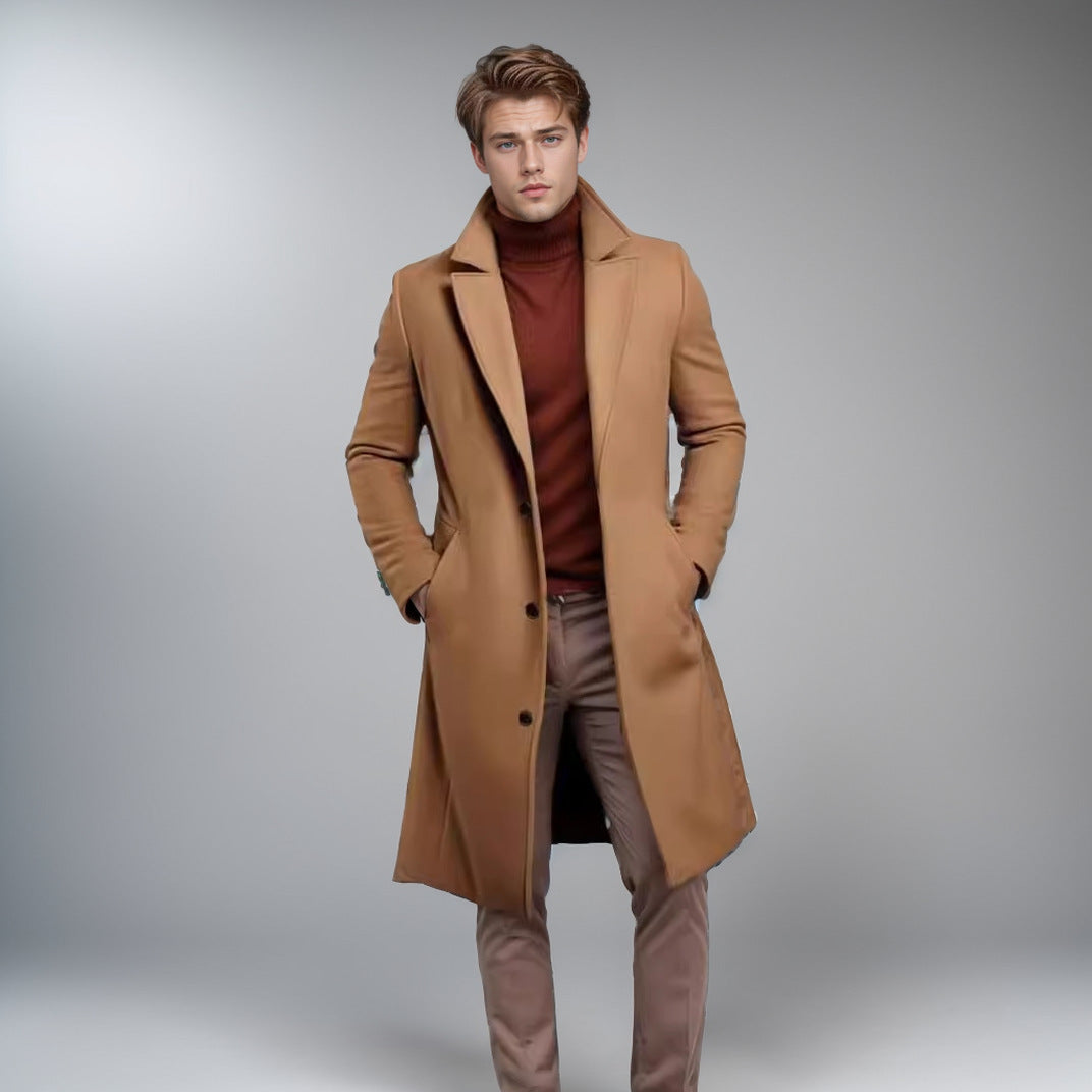 Herren Wollmantel Elegant Schlank Modern - IdealeKleiden