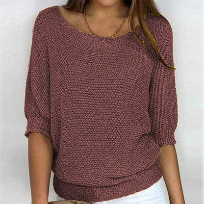 Elegant Solid-Colored Sweater