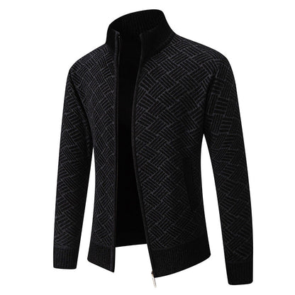Men's Cardigan Plaid Pattern Modern Stylish